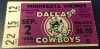 1966 Dallas Cowboys ticket stub vs Vikings