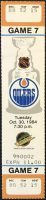 1984 Edmonton Oilers full ticket vs Vancouver