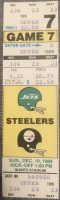 1989 New York Jets ticket stub vs Steelers
