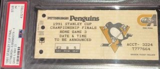 1991 Stanley Cup Final Game 5 ticket stub North Stars vs Penguins