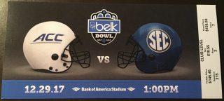 2017 Belk Bowl ticket stub Wake Forest vs Texas A and M