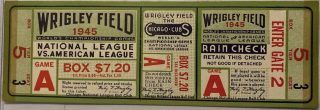 1945 World Series Game 4 Full Ticket Cubs Tigers Billy Goat