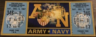 1987 NCAAF Army Navy Game ticket stub