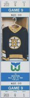 1990 Hartford Whalers unused ticket vs Bruins