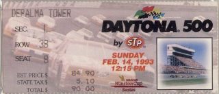 1993 Daytona 500 ticket stub Dale Jarrett